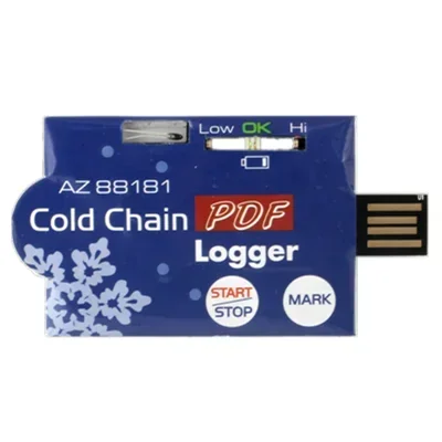 

Hot sell AZ88181 Single Use Cold Chain Temperature PDF Logger Cold Chain Temperature Recorder, One-shot Recording