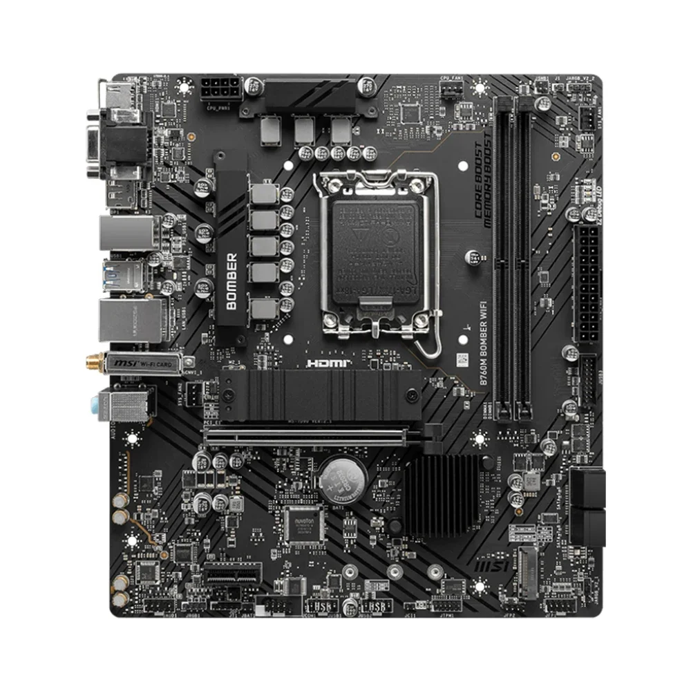 MSI B760M BOMBER WIFI DDR5 Motherboard Support 12th 13th Gen CPU Socket LGA 1700 M.2 PCIE 4.0 Micro-ATX 64GB placa mae