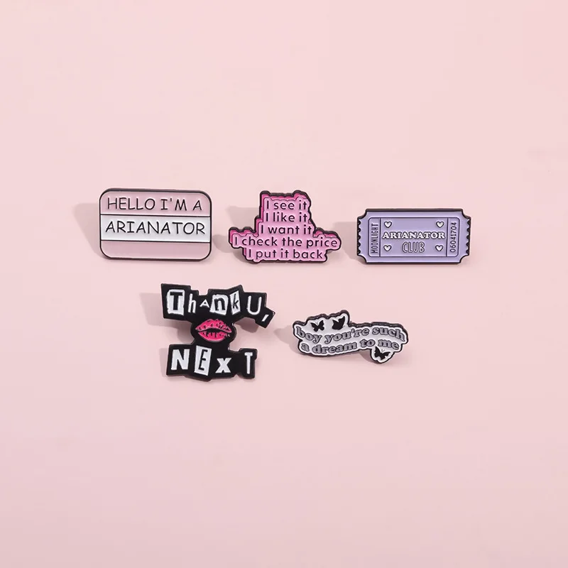 Colorful Letters Enamel Brooch I Speakfflient,Happier Than Ever,It's OK To Not Do It All Metal Badges Punk Phrase Lapel Pin Gift