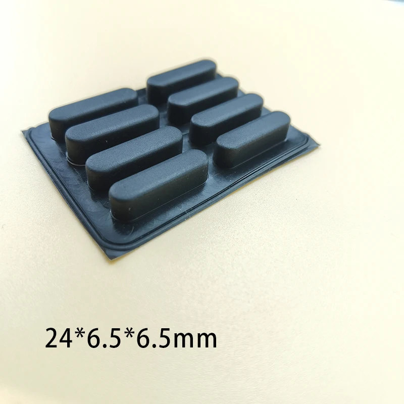 10pcs schwarze ovale Silikon kautschuk selbst klebende Füße Pad Anti-Rutsch-Protektoren Dichtung Length12-160mm Breite 12mm Dicke 3mm