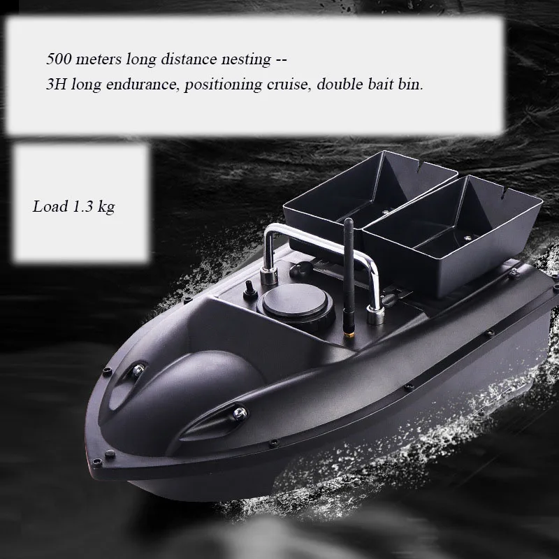 Intelligent Remote Control GPS Nest Boat 500 Meters Automatic Positioning One Key Return Fishing Bait Boat with 3 Bait Container