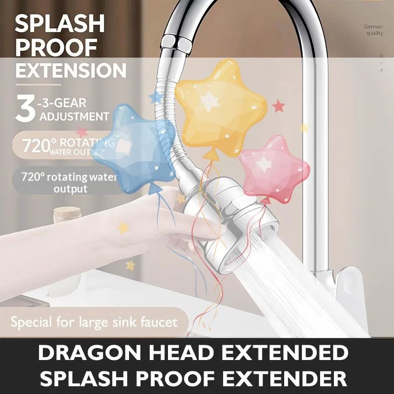 

2/3 Modes Faucet Filter Adapter 360° Rotating Anti Splash Kitchen Faucet Extender Universal Spray Water Saving Tap Nozzle