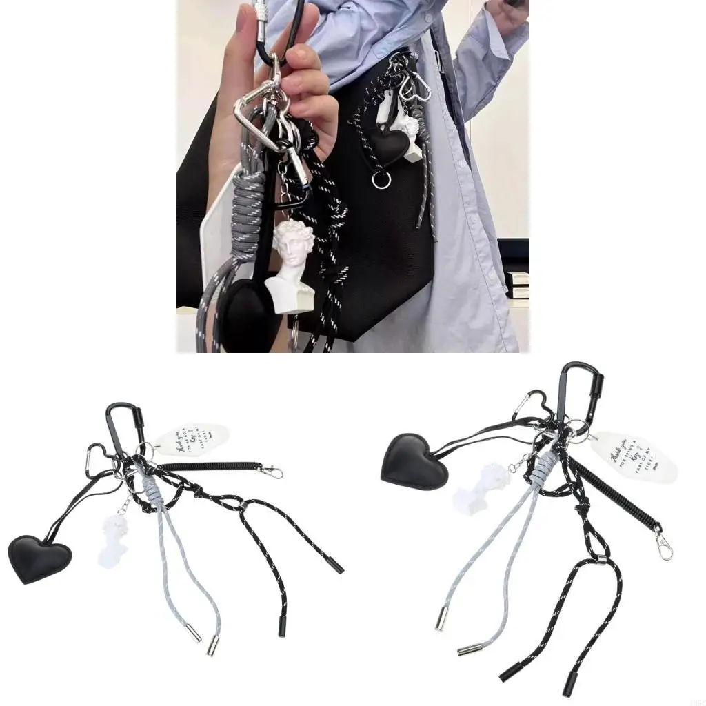 195C Figurine Accessory Rope Holder Unique Sculpture Pendant Artistic Keychain Alloy Texture for Daily Use