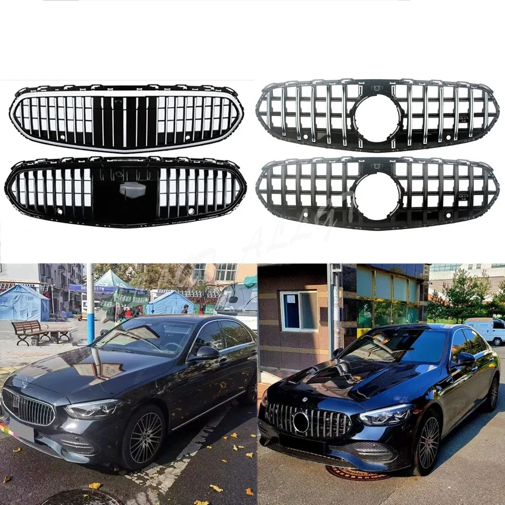 

Car Front Racing Facelift Grill Upper Bumper Grilles For Mercedes-Benz W206 C-Class 2022+ GT Maybach Style