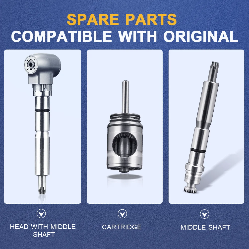 Dental 1:5 Increasing Contra Angle Low Speed Handpiece With Optic Fiber E-type Air Motor Quattro Water Spray Push AI-X95L