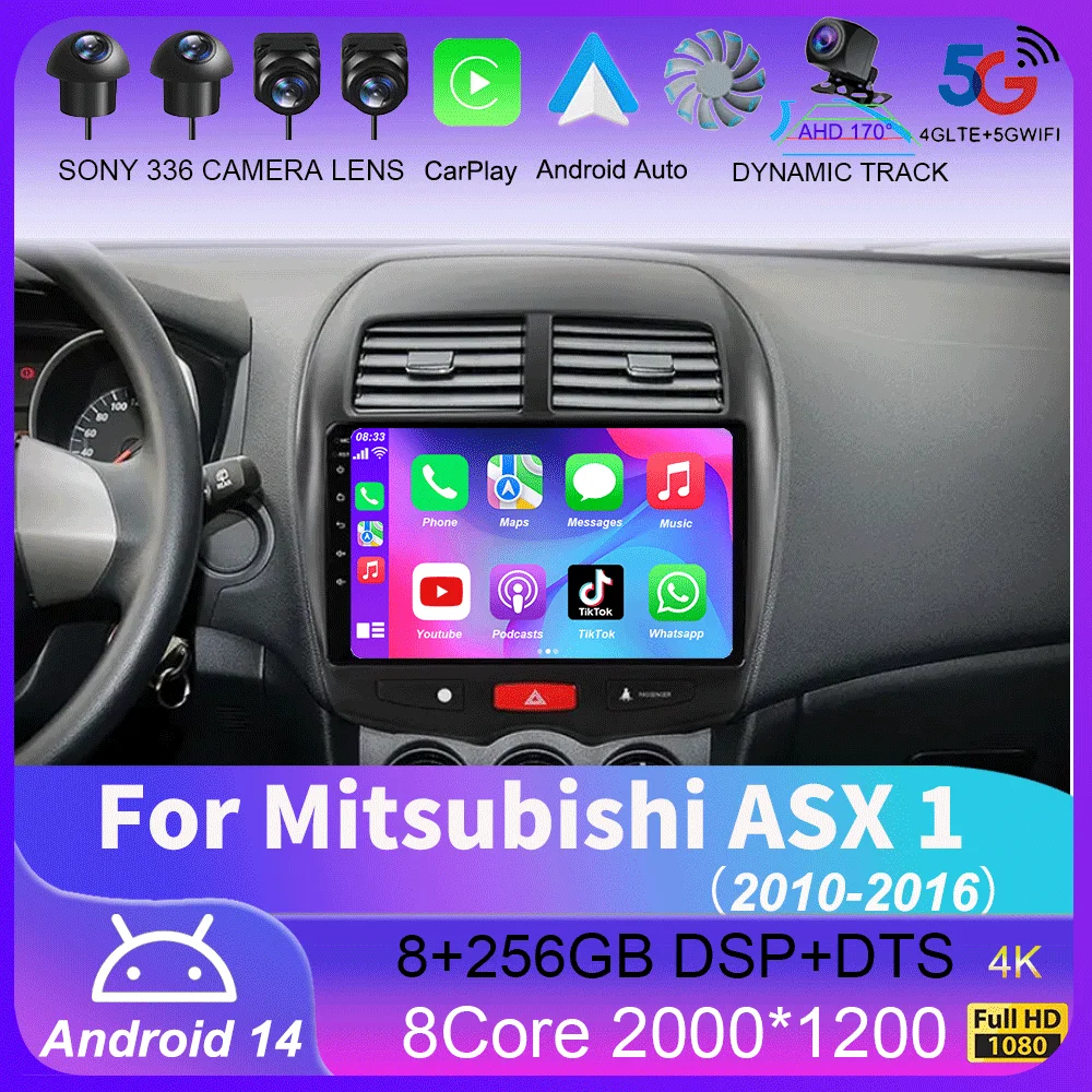 

Android 14 Carplay For Mitsubishi ASX 1 2010 2011 2012 2013 2014 2015 2016 GPS Car Radio Multimedia Video Player 2din DVD Stereo
