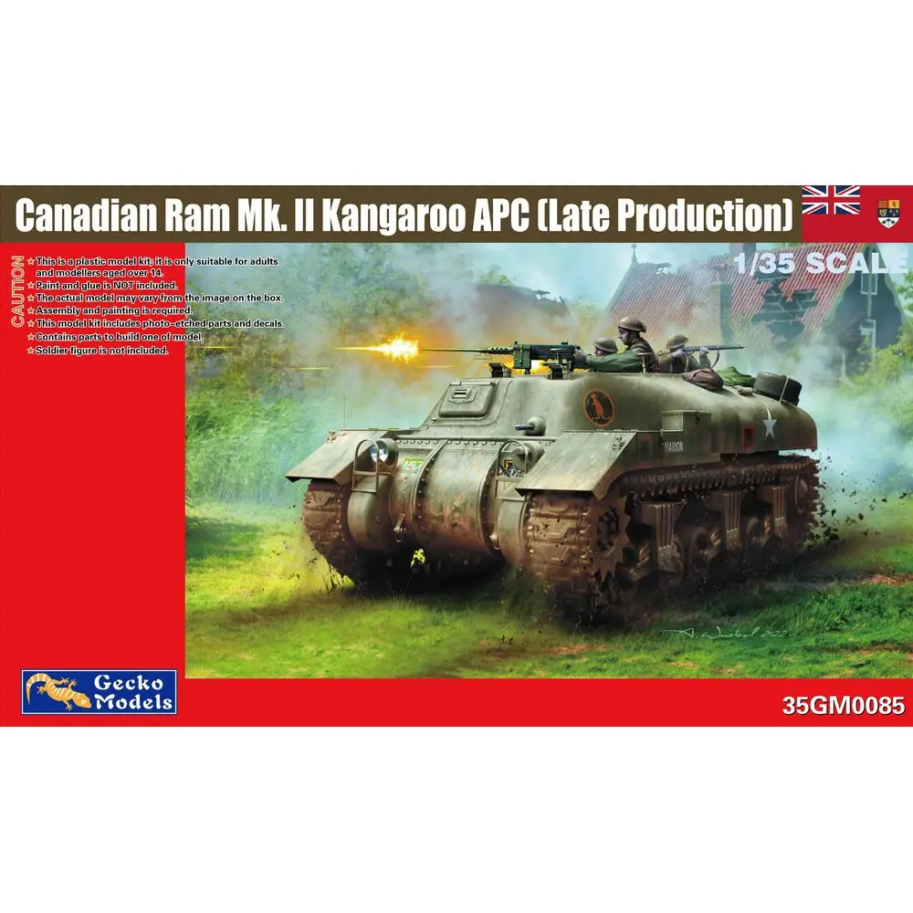 

Gecko Models 35GM0085 1/35 Canadian Ram Mk. II Kangaroo APC (Late Production) - Scale Model Kit