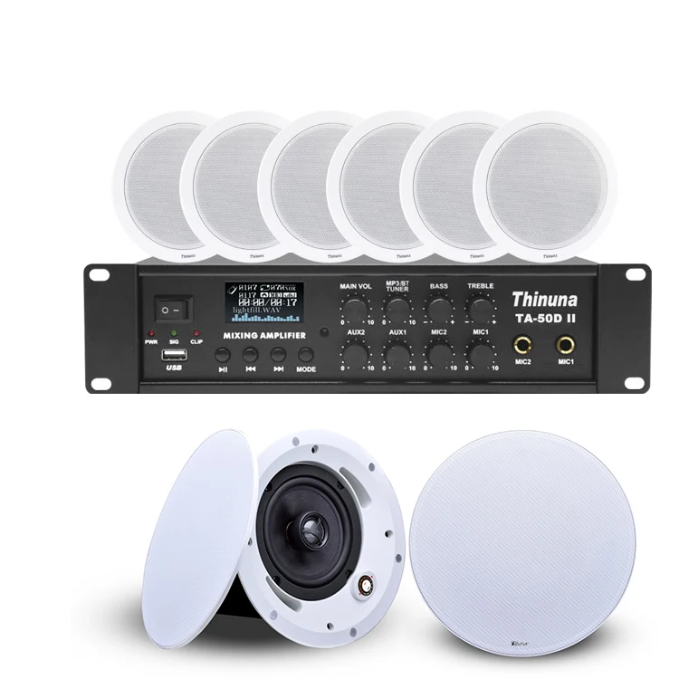 MSThinuna TA-80D II مجتمعة الجهد الثابت مكبر كهربائي 80 واط خلط مكبر للصوت مع موالف USB مضخم الصوت