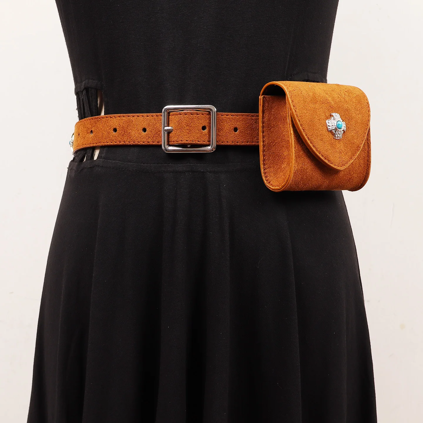 

2025 Mini Saddle Bags for Women Cute Pu Suede Fanny Packs Vintage Adjustable Waist Belts with Coin Purse Key Bag Bolsas De Mujer