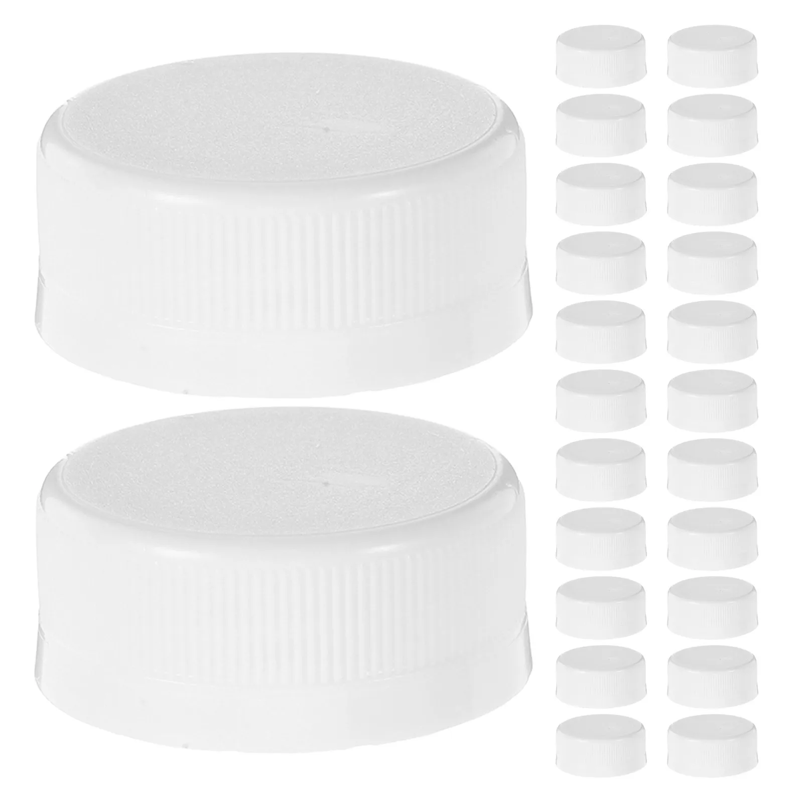 50Pcs White 38Mm Plastic Screw Caps Replacement Bottle Lids Leakproof Seal for Water Juice Soft Drink Milk Bottles