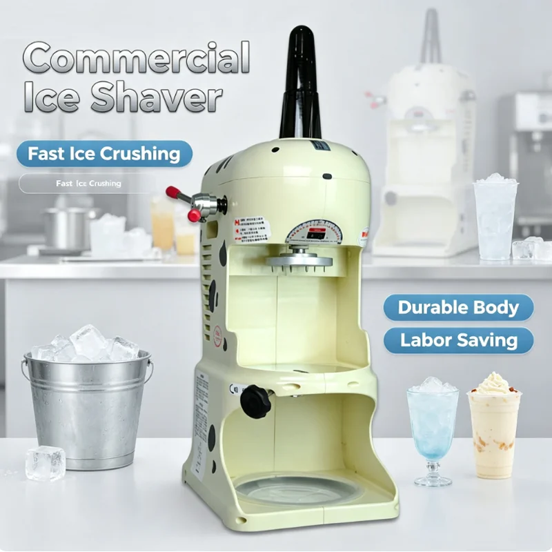 Snowflake Shaved Ice Machine Crushed Ice Maker Machine Snow Block Ice Shaver Machine