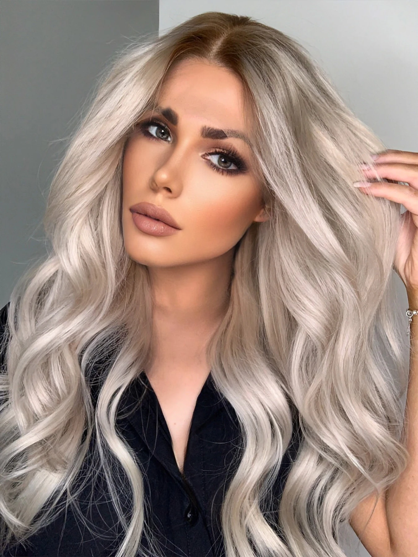 Blond Unicorn Lace Front Wig Blonde Wave Wig Hair Syntetyczne peruki dla czarnych białych kobiet Codzienna impreza Cosplay Włosy termoodporne