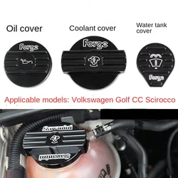 Aluminum Black Oil Filler Cap Coolant Cap Water Tank Cover for audi VW CC golf 6 GTI R MK6 Scirocco EA888