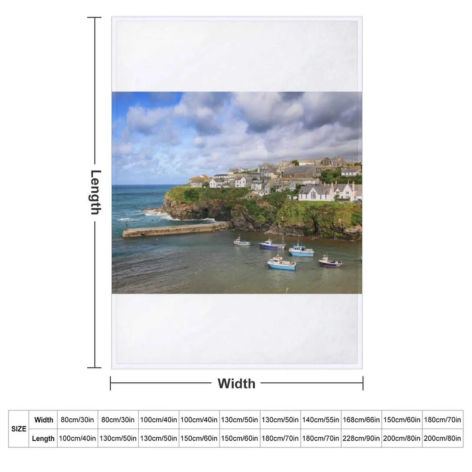 The village of Port Isaac in Cornwall Throw Blanket manga christmas gifts funny gift Soft Plush Plaid bed plaid Soft Blankets