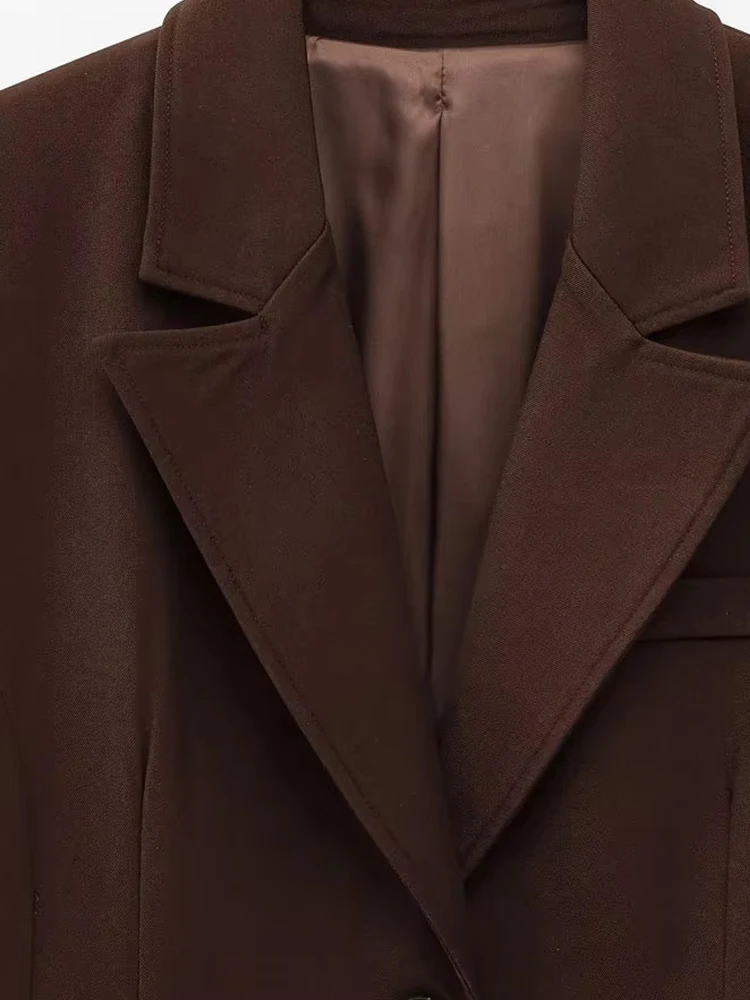 Women's Chic Peplum Blazer Coat with Front Button Long Sleeve Flap Pockets Fashion Outerwear Top