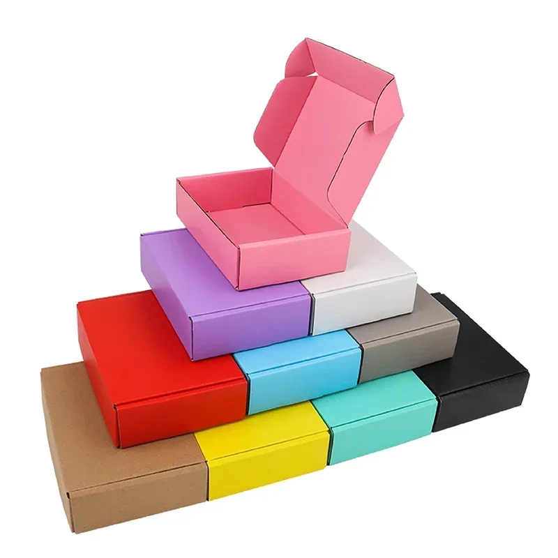 Airplane Box Colour Square Express Boxes Pack Carton Pink Three Layers Thick Stress Resistance Corrugated Paper Gift Packing Box