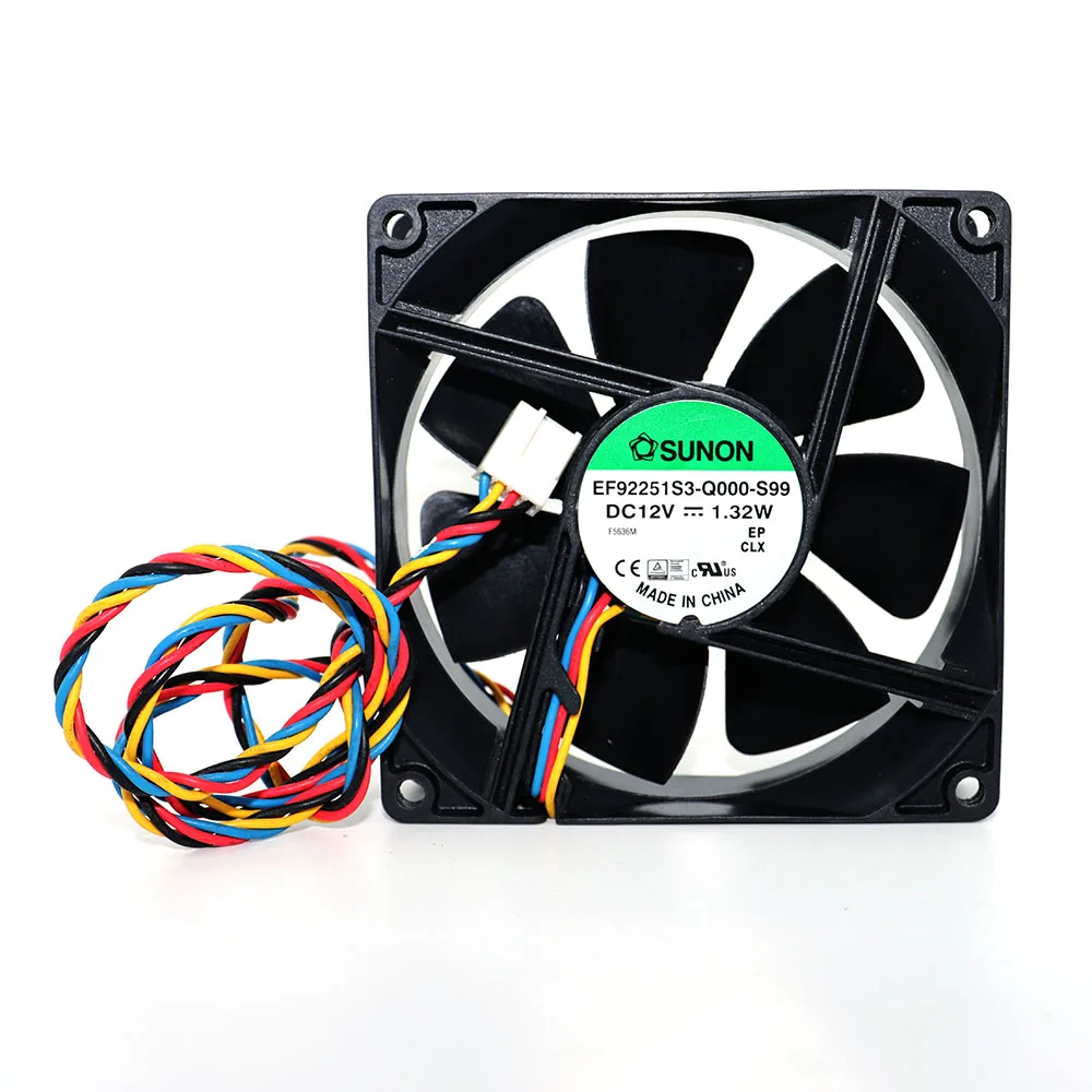 

New Sunon EF92251S3-Q000-S99 92mm 9225 12V 1.32W silent fan computer case PWM temperature control fan