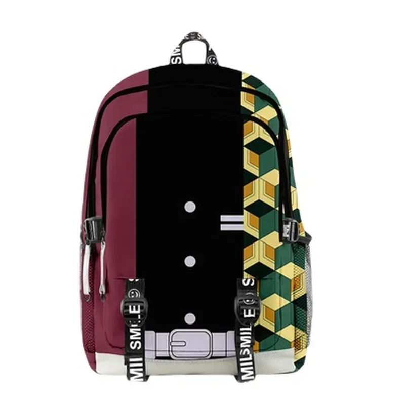 2025 AA Kimetsu No Yaiba Kamado Tanjirou Neuzko School Bags Canvas Girl Boy Students Anime Backpack Bag New wat1