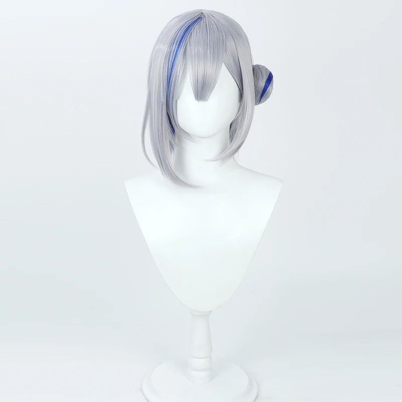 Virtual YouTube Vtuber Amane Kanata Cosplay Wig Halloween Carnival Party Props Synthetic Hair Heat Resistant Fiber + Wig Cap