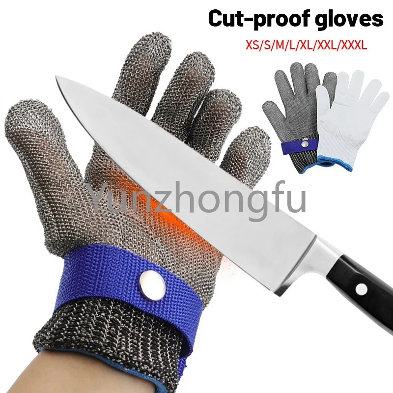 Food Grade 316L Meat Cutting Chainmail Steel Gloves Metal Wire Mesh Butcher Cut Resistant Stainless  