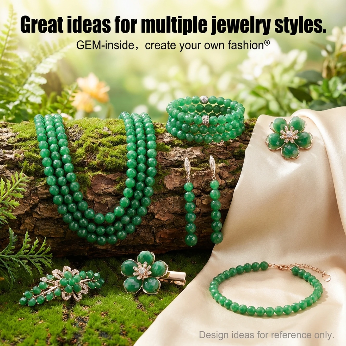 Green Jades Round Faceted Loose Spacer Accessorries Beads For Jewelry Making Strand 15 inch DIY Jewelry Bead For Women Gifts