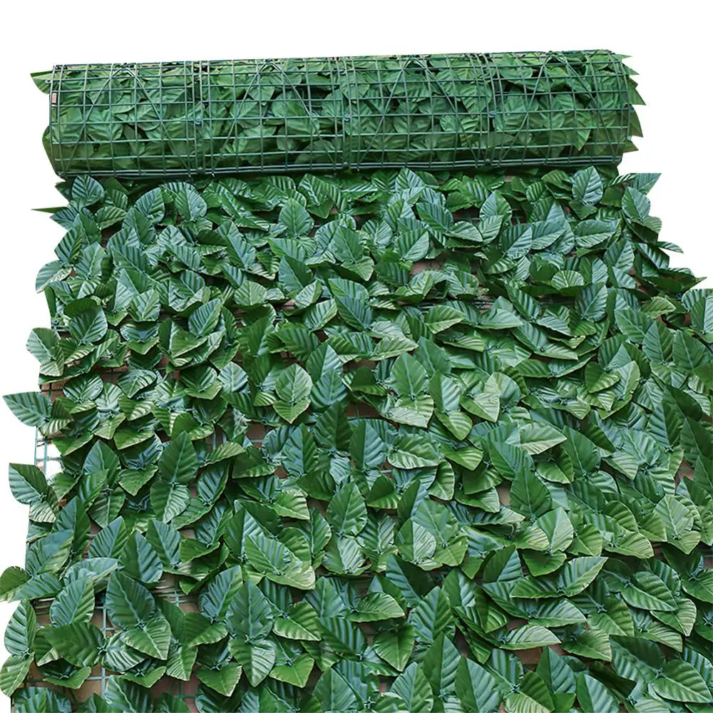 1/2/4PCS Artificial Plants Ivy Hedge Green Leaf Fence Panels Fake Grass Privacy Fence Screen for Home Garden Decoration