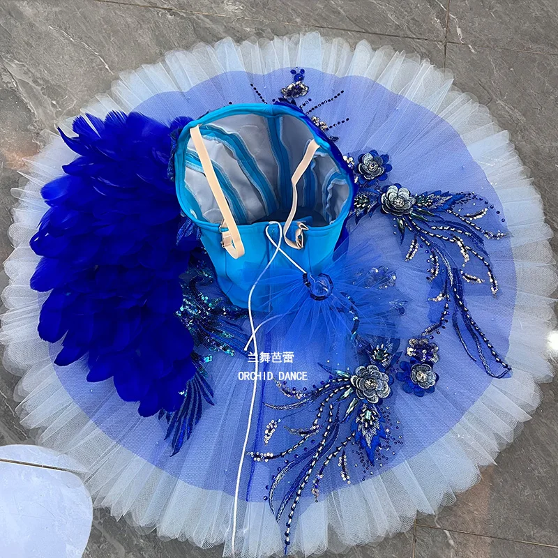BT00411 プロフェッショナル高品質カスタムサイズ 7 層キッズガールズ女性大人パフォーマンスウェアブルーバードバレエチュチュ衣装