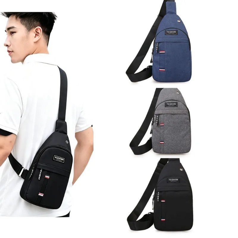 Men Casual Chest Bag Lightweight Crossbody Sling Bag Adjustable Strap Shoulder Bag for Travel Outdoor Daily Use