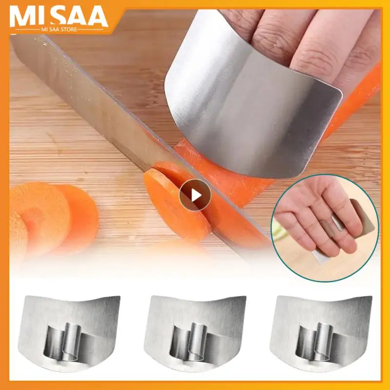 Stainless Steel Finger Protector Anti Cut Finger Guard Safe Vegetable Cutting Hand Protecter Kitchen Gadgets Kitchen Accessories