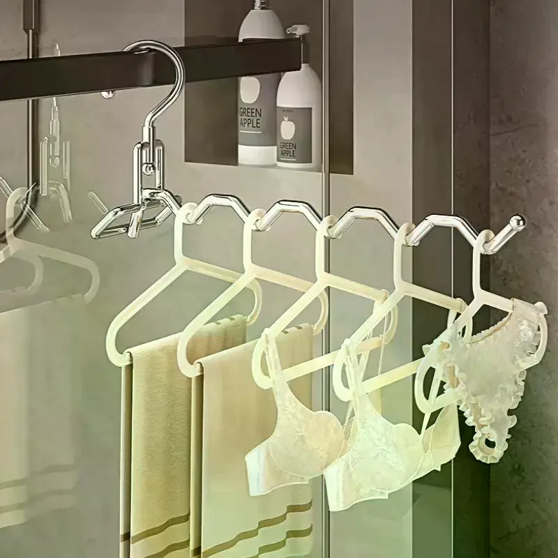 Portable Clothes Drying Rack Foldable Clothes Hanger: 1Pcs Travel Hotel Wardrobe Drawer Door Mounted Punch-free