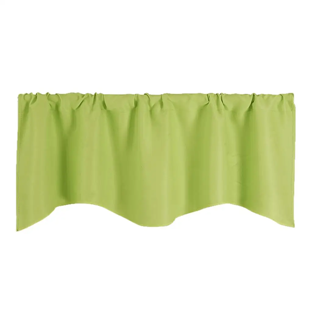 Solid Color Short Curtain Kitchen Window Valance Panel Read Made 51x18inch