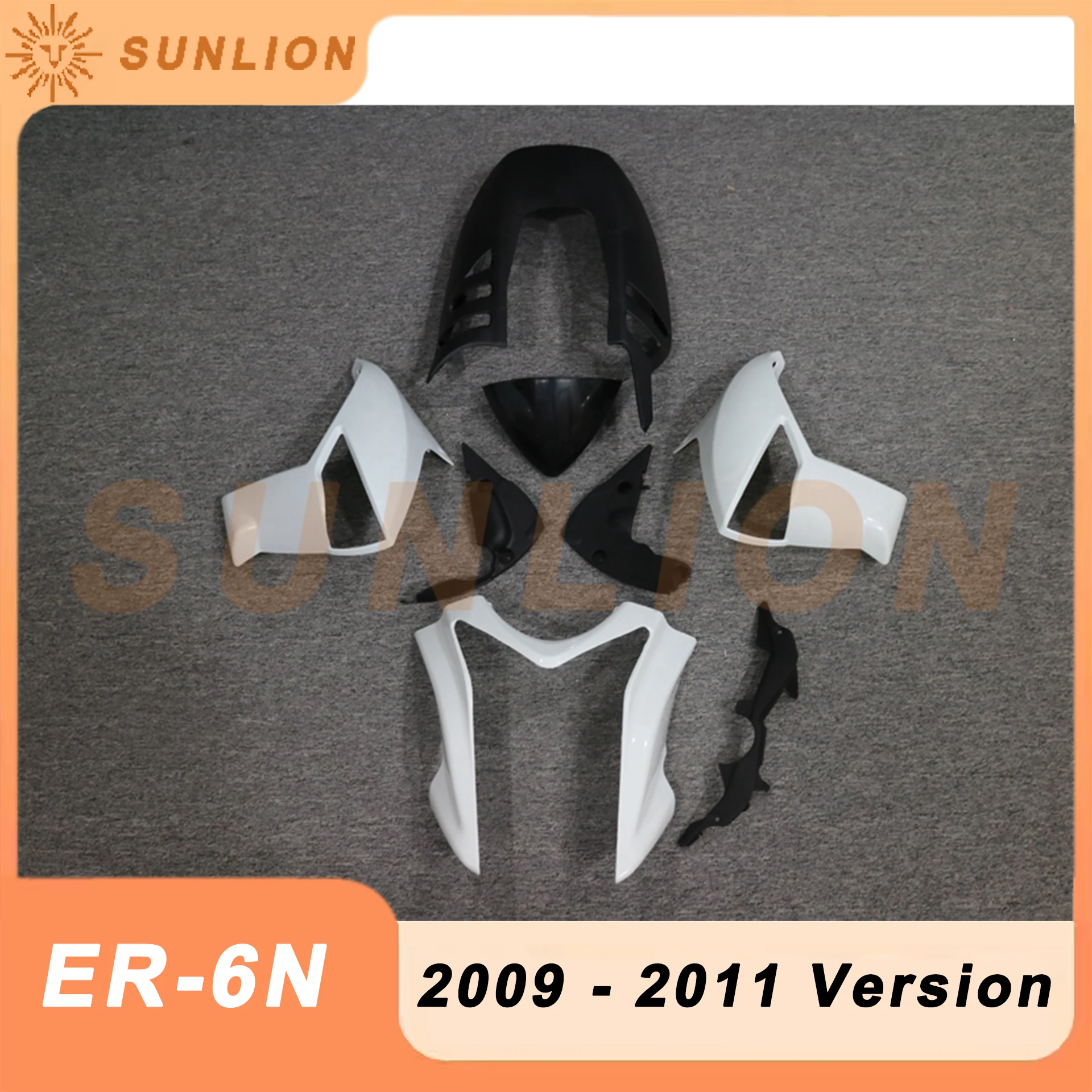 Motorcycle Full Body Kits Fairings For KAWASAKI ER-6N ER6N 2009 - 2011 Unpainted