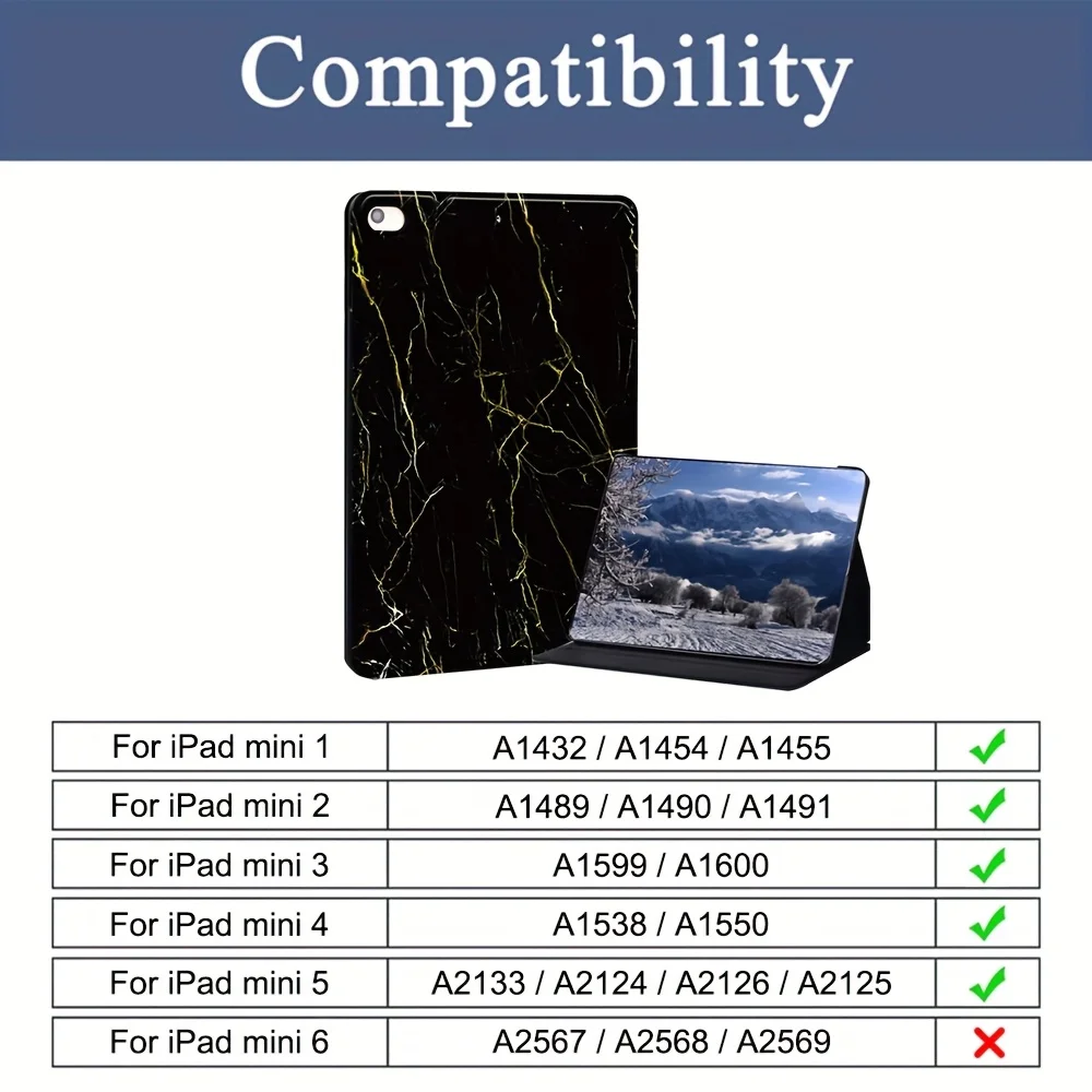 Креативный чехол для планшета с индивидуальным именем для iPad Mini 5/4/3/2/1 - 7,9 дюйма, чехол из искусственной кожи с подставкой, противоскользящий складной защитный чехол
