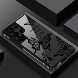 Butterfly Case For Samsung Galaxy S24 S23 Ultra A15 A25 A35 A55 A34 A54 5G Coque Shockproof Bumper Clear Back Hard Armor Cover