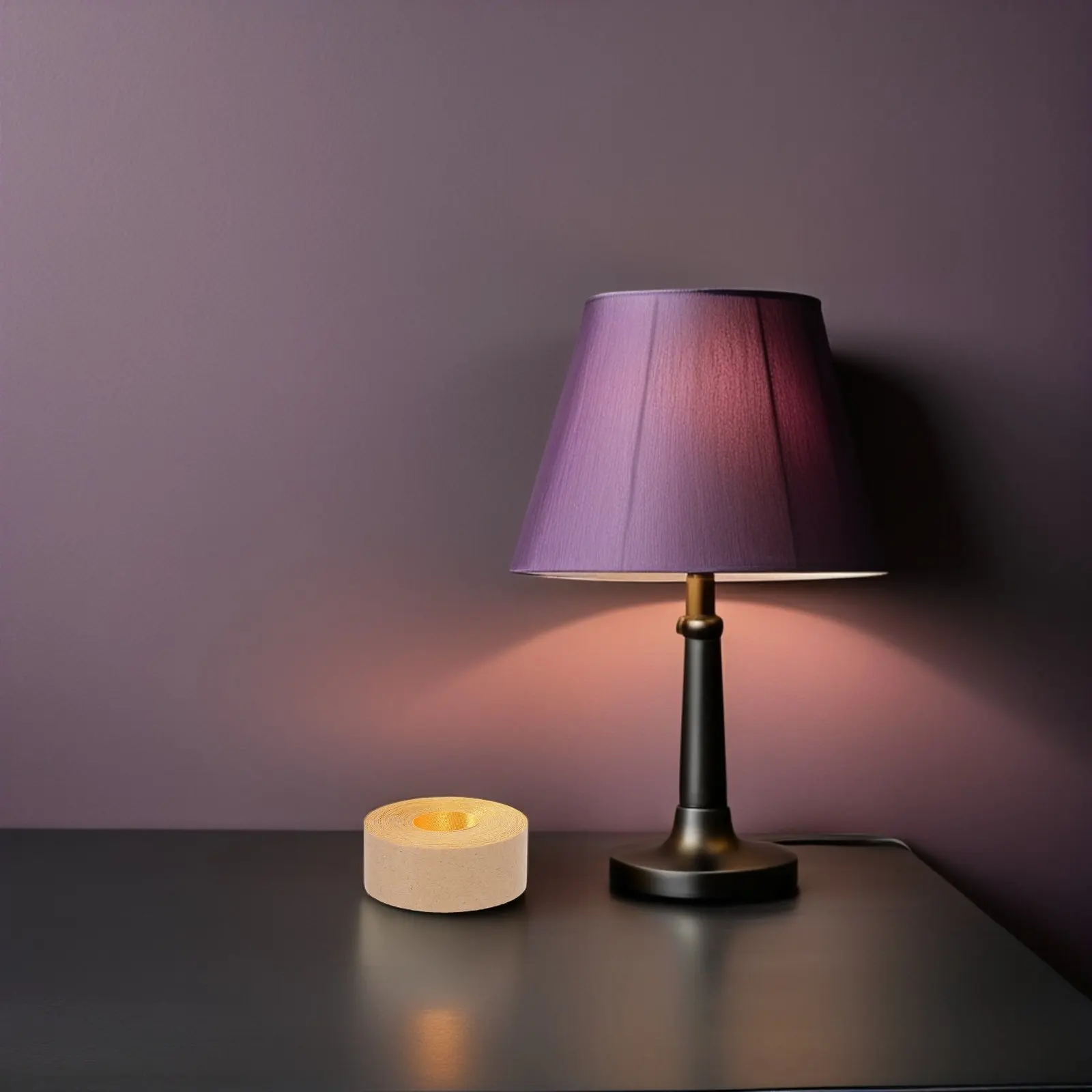 1 Roll Fabric Lamp Shade Tape 20Ft Self-Adhesive Cloth Edging Trim for Lampshade Repair Safe Edge Protection Elegant Decor
