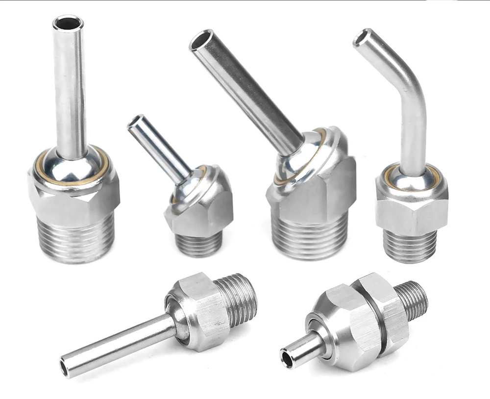 High-pressure universal Bent spray SS304 CNC Lathe Tool Tower Spray Water Cooling Adjustable High Pressure Coolant Nozzle