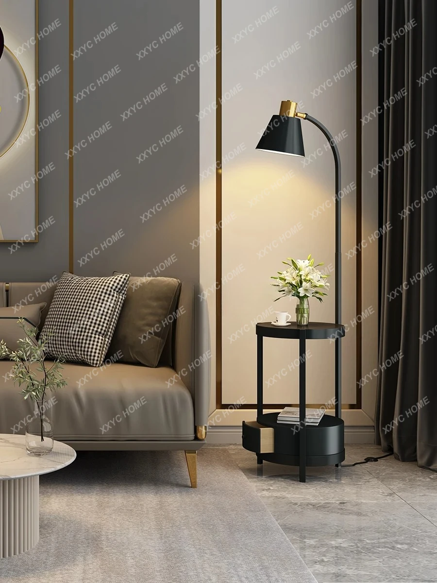 A  Light luxury living room decoration floor ornament luminous high-end bedroom bedside table