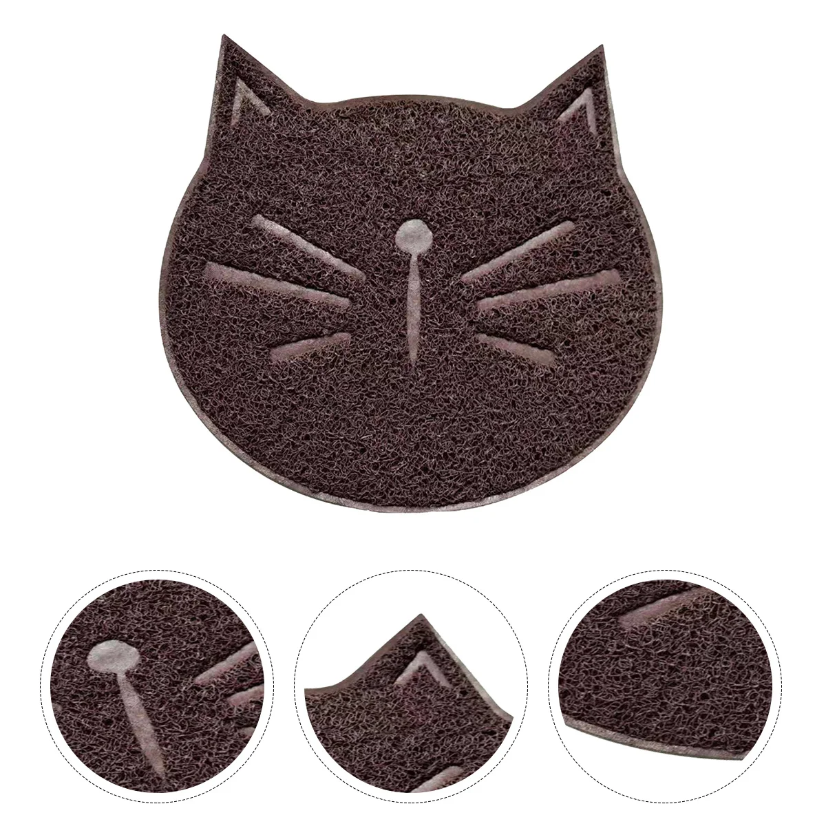 Tapis de litière en forme de visage de chat, 1 pièce, antidérapant, résistant à l'usure, fourniture pour animaux de compagnie, pour le meulage des griffes, zone d'alimentation, fournitures ménagères pour animaux de compagnie