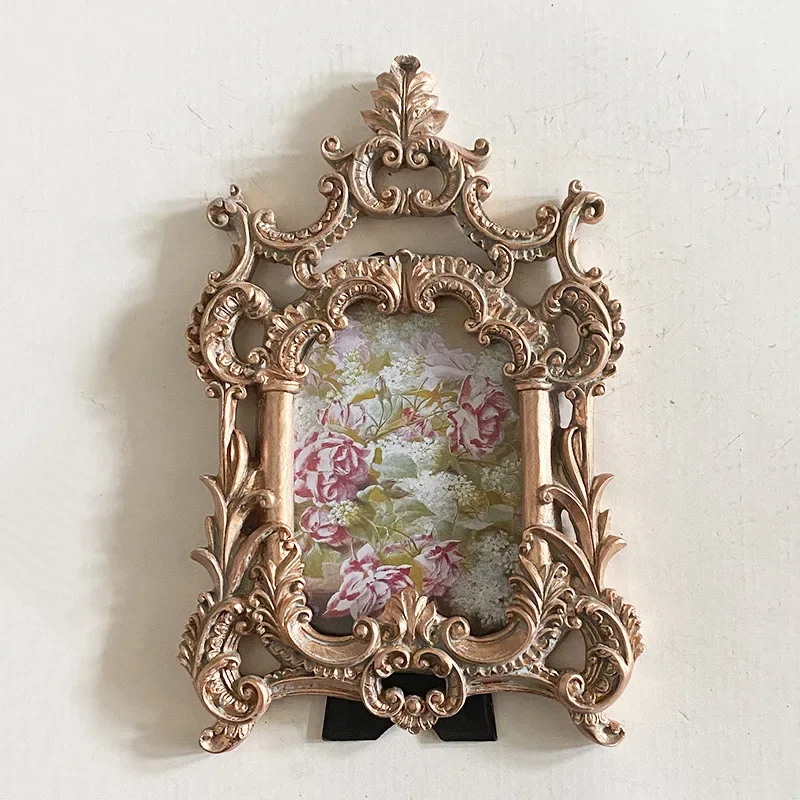 6/7 French Inch Resin Wall Frame Hanging Elegant Photo Display for Dining Room Bedroom Decor Vintage Home Accent