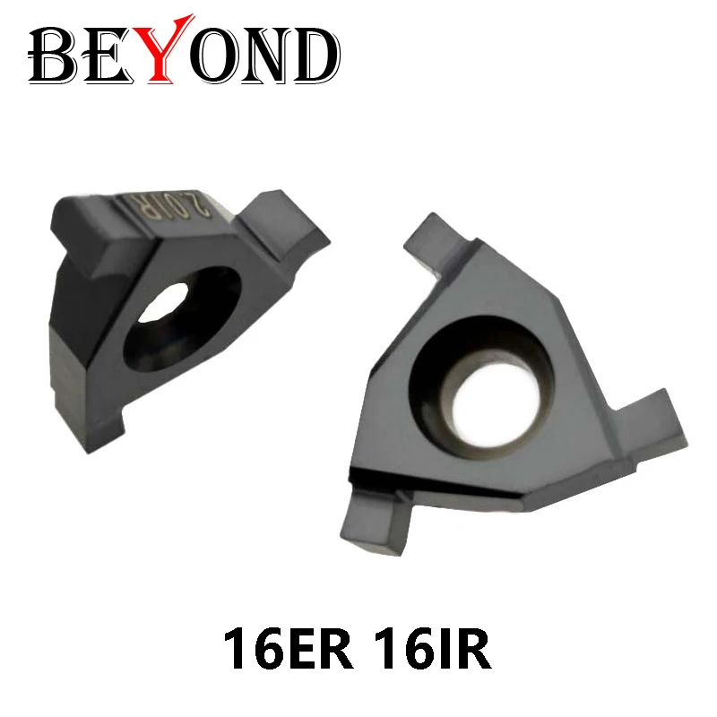 BEYOND 16ER 16IR 1mm 1.5mm 2 2.5 3mm CNC Threading Inserts Three Heads Plain Mounted Triangular Shallow-Slotting