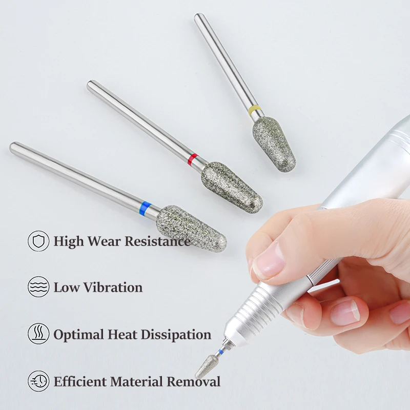 Diamond Sand Nagelvijlen Boor Nagelriem Polijsten Bit Nagels Slijpkop Elektrische manicure Polish Cuticle Clean Nail Tool