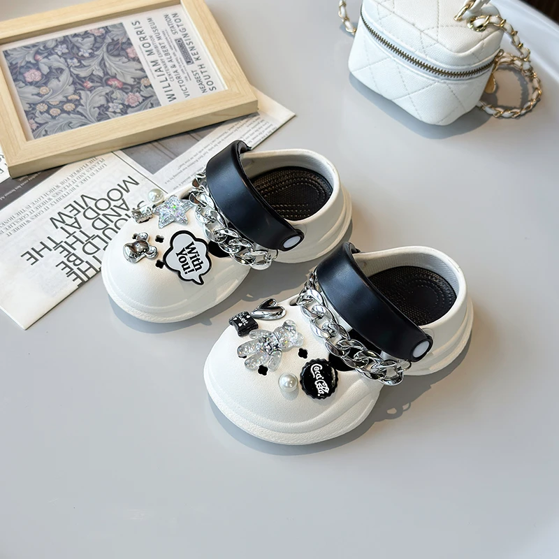 

Модные уличные детские тапочки с героями мультфильмов, Новое поступление, уличные детские тапочки высокого качества, дышащие уличные летние пляжные сандалии для девочек