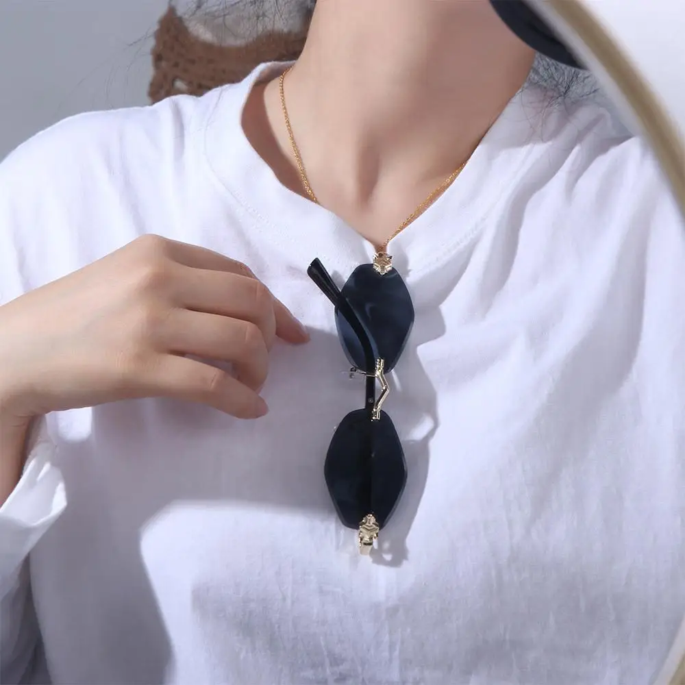 

UV400 Rhombus Sunglasses UV Protection Gradient UV Resistant Cycling Glass Eyewear Frameless Polygonal Cycling Sunglasses