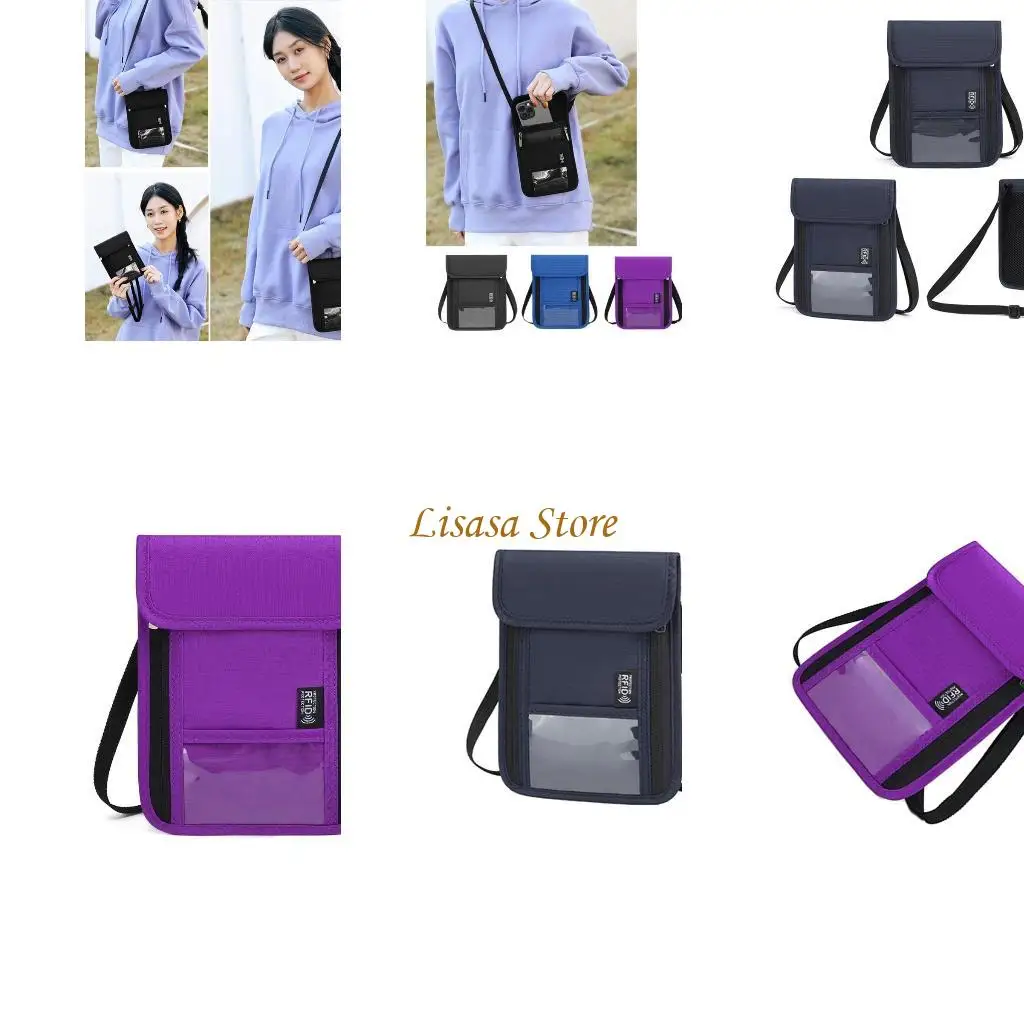 

M6CC RFIDS Blocking Stash Neck Wallet,Lightweight Travel + Holder