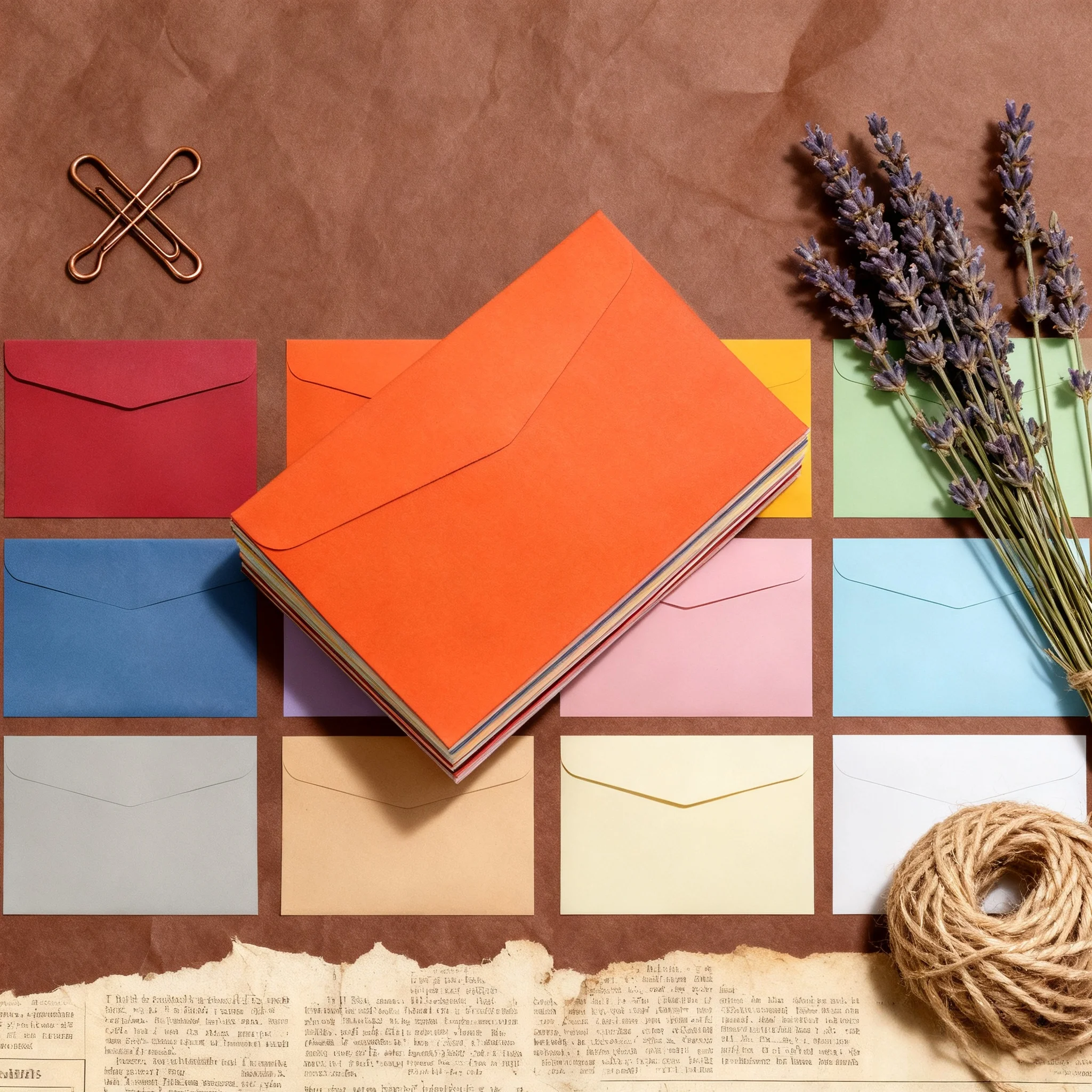 100PCS Coloured Gift Card Envelopes (16.2x11.4CM) - Festival Supplies for Thanksgiving/Christmas/Wedding/Birthday