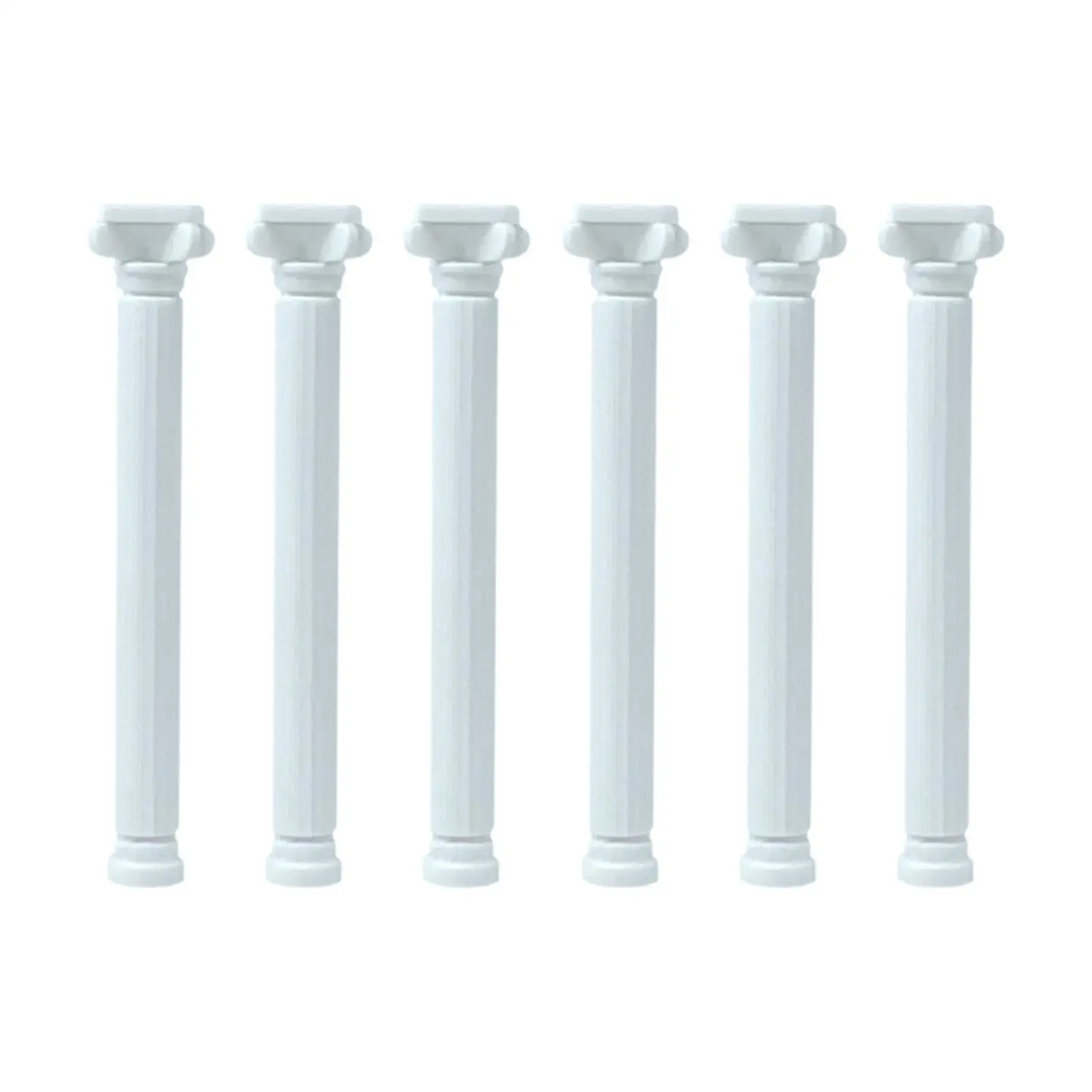 Verzameling van 6 Mini Romeinse kolommen Griekse beelden voor evenementendecoratie