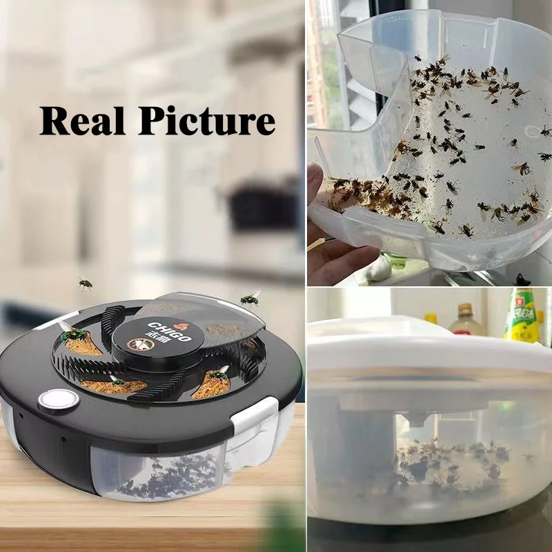 New Flycatcher USB/Rechargeable Electric Fly Trap Safety Insect Flytrap Indoor/Outdoor Pest Catching Tool For Home Garden