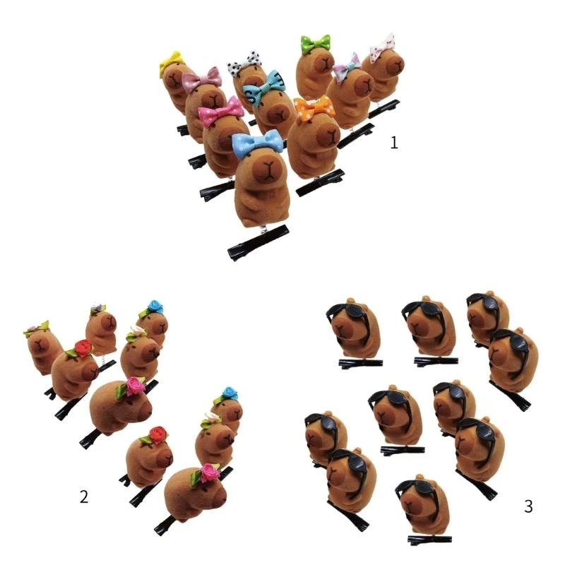 

10 Pieces Capybara Hair Clip Animal Theme Hair Accessory Hairpieces for Adding a Touch of Whimsy to Your Hairstyle 15UB