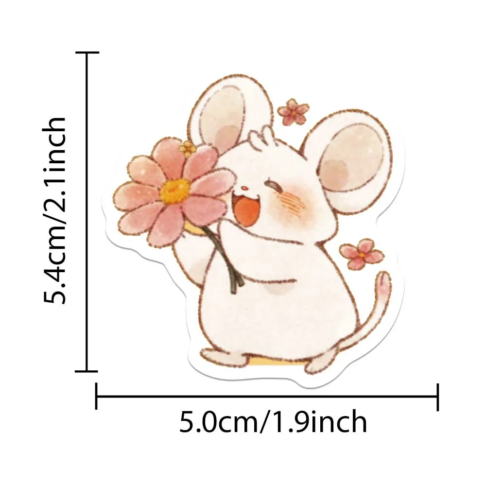 50pcs/pack Cute Cartoon Mouse Bros Stickers For Toy Bicycle Motorcycle Car Skateboard Snowboard Laptop Luggage Kids Gift Decals