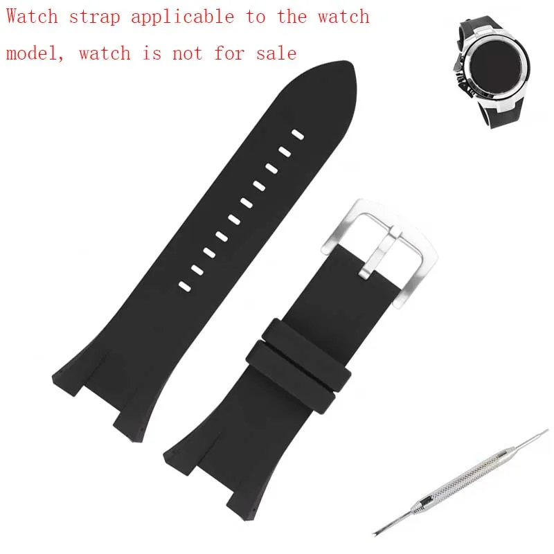 Rubber watch band Compatible for men Armani AX1803 1802 AX1050 1040 waterproof sports silicone strap belt buckle accessories